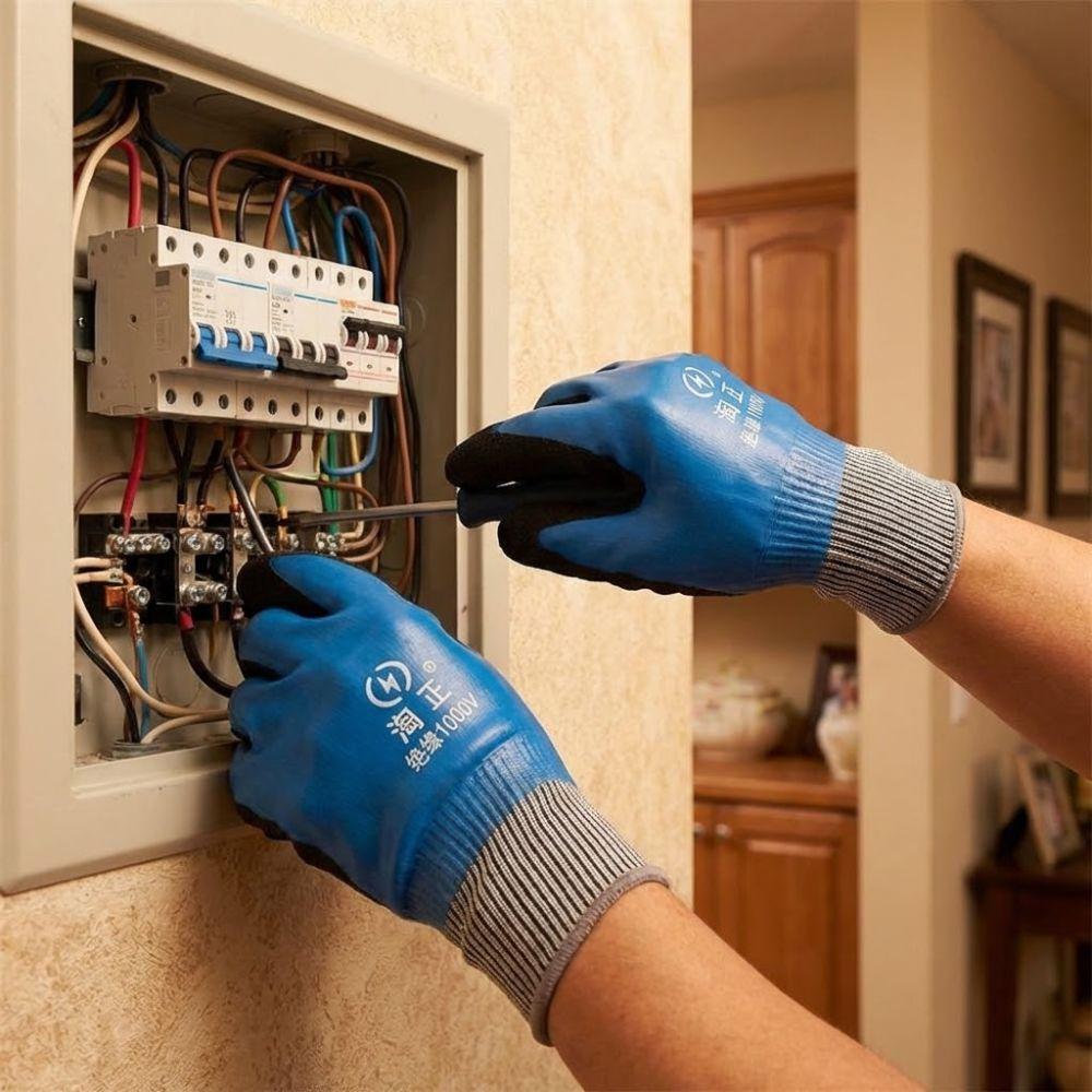 High Elasticity Electrician Insulating Gloves Anti Slip Safety Protective Gloves Worker Safety