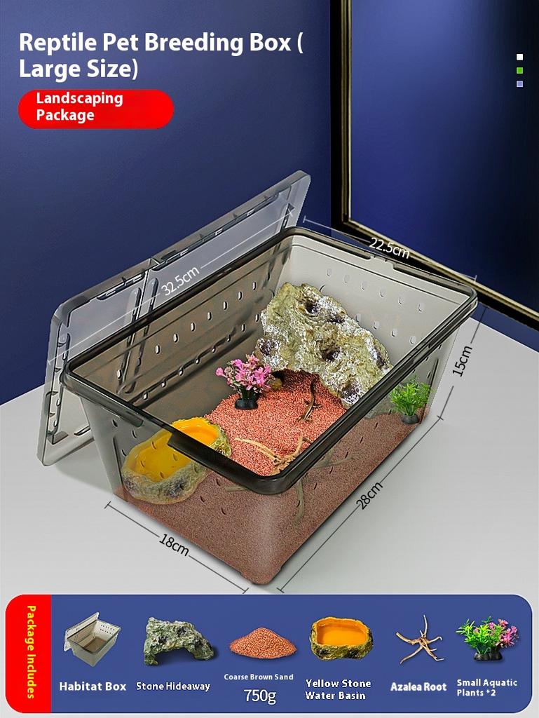 Reptile Terrarium Box Snake Spider Gecko Frog Lizard Turtle Insect Breeding Case Pet Supplies Habitat Tank