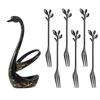 European Swan Tableware Holder Stainless Steel Spoon and Fork Base Elegant Utensil Stand Home Decor and Kitchen Organization