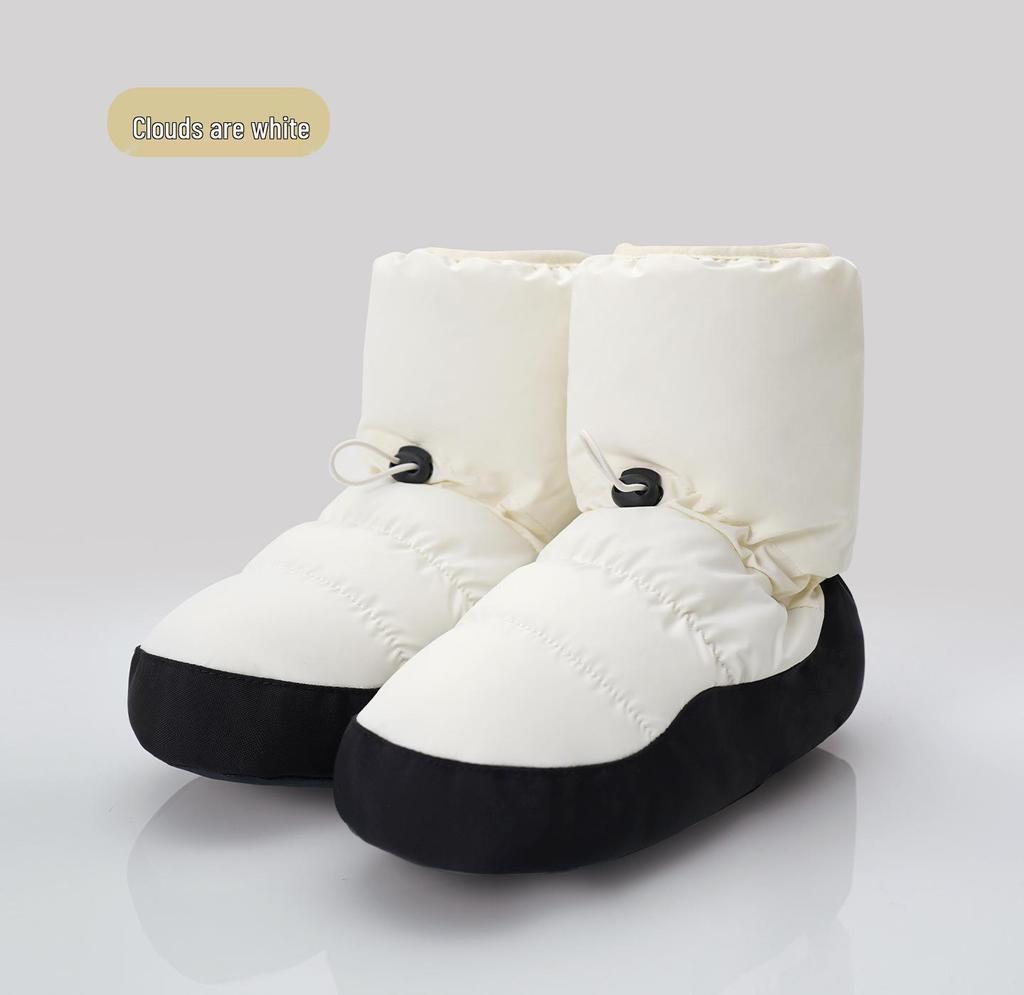 Women's Fleece Lined Ballet Warm-Up Boots - Autumn/Winter Practice Shoes for Dancers