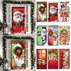 Background Christmas Door Banner Door Hanging Door Banner Fabric Flag  Christmas Party