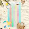 Toalla de Playa Rayas Arcoíris Pastel Impresión 2D Secado Rápido Libre de Arena para Playa Piscina Natación Viaje Suave Absorbente Toalla Regalo