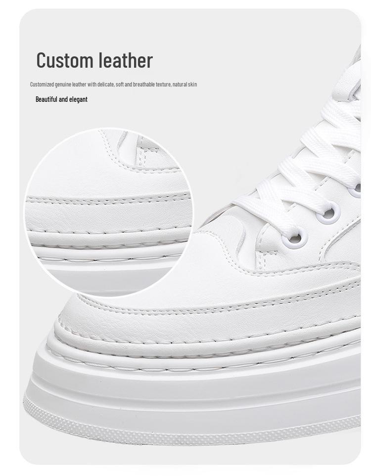 Men's Trendy High-Top Canvas Sneakers - Thick Sole, Zipper, College Style, Youth Casual Shoes