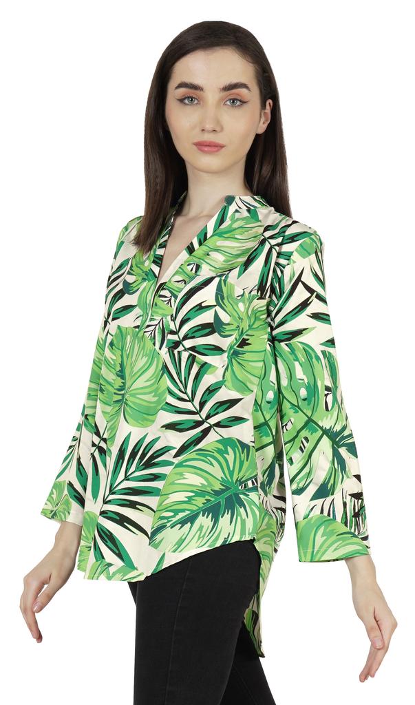 Inkmeso Stylish Printed Full Sleeves Casual Top For Women Comfy Basic Summer Tee