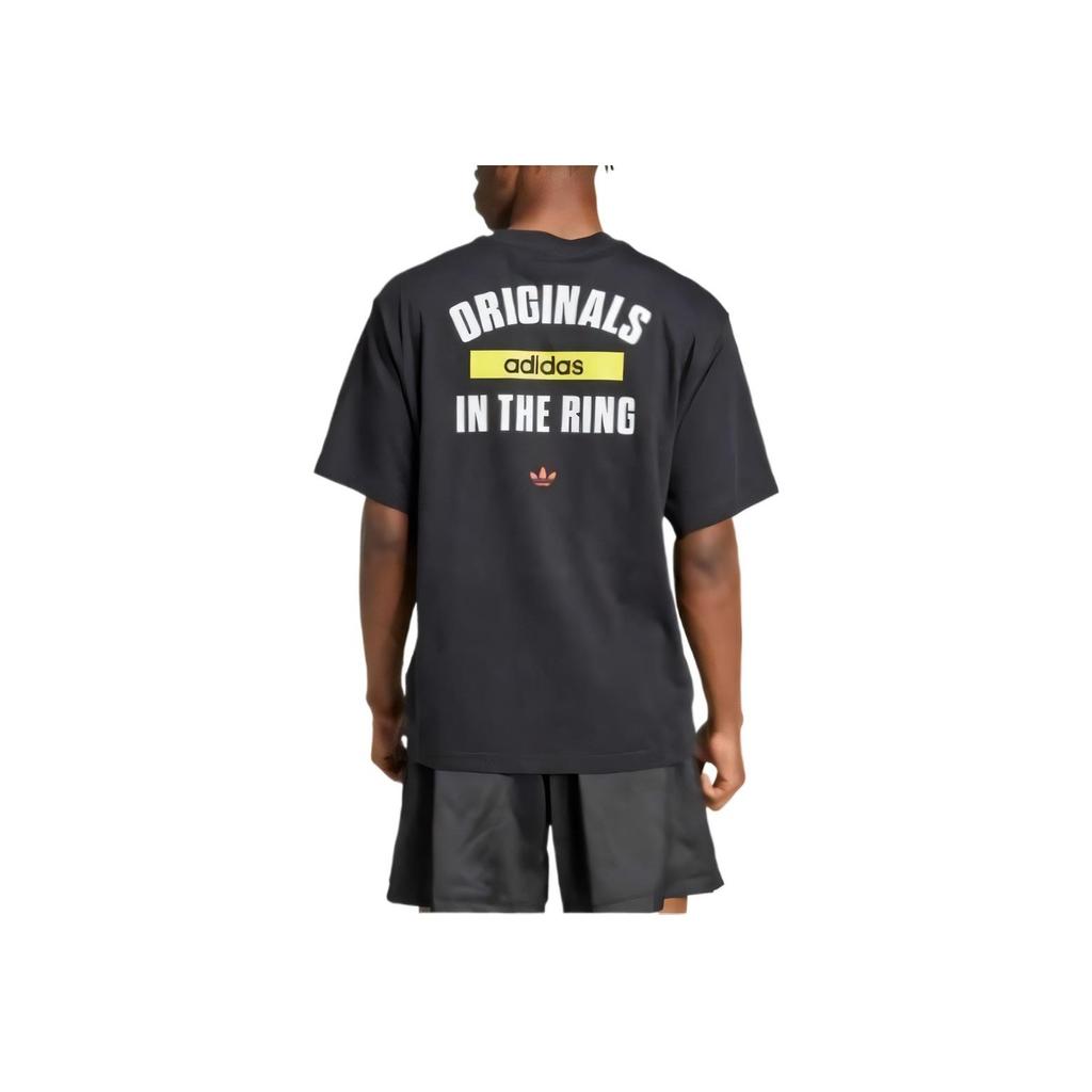 Adidas Originals SS25 Skin-Friendly Comfortable Soft Fashionable Moisture-Wicking Short Sleeve T-Shirt Men Tops Black KA4554