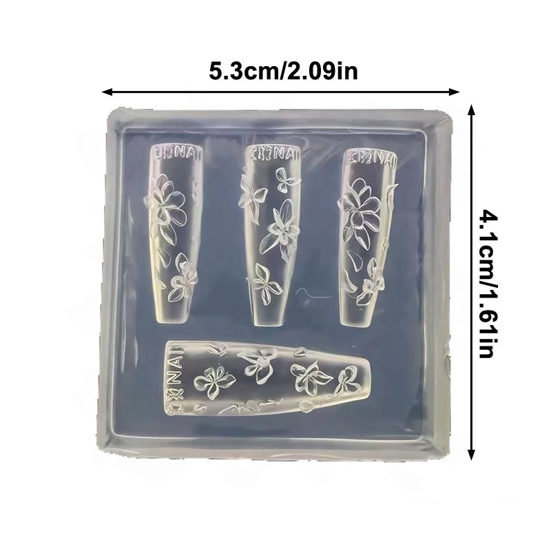 

1pcs 3D Flowers Nail Mold DIY Silicone Nail Tools Floral Petal Design Resin Molds Nail Art Carving Template Manicure Design