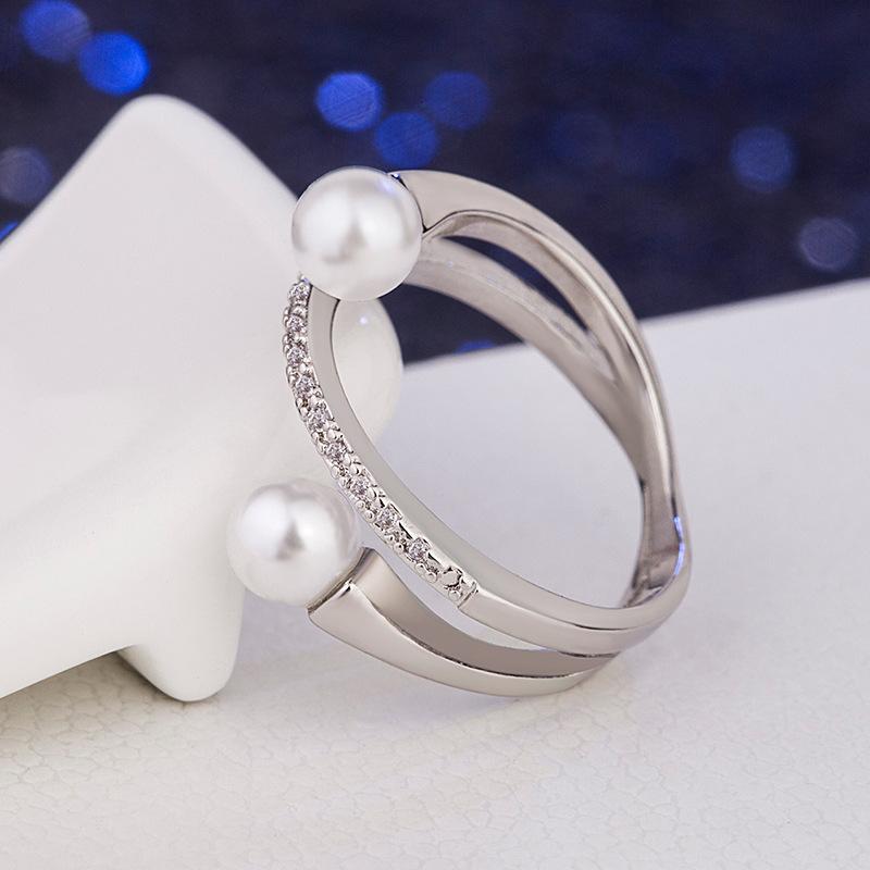 Lindon Classic Copper Alloy Zircon Ring Ladies Jewelry Wedding Promise Party Gift