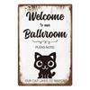 1pc Vintage Aluminium Signs Bathroom Posters Decor Restroom Retro Plaque Plates Wall Art Room Decoration for Bathroom 8x12 Inch