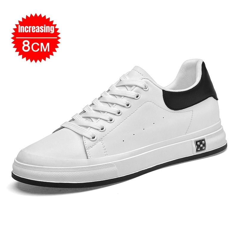 Elevator Shoes Men 6cm 8cm 10cm Lifting Board Shoes White Platform Male Sneakers Hidden Height Increase Sports Casual Shoes 2026