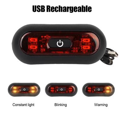 Cască de siguranță pentru motocicletă Cască de motocicletă Lumină LED Lămpi de avertizare pentru ciclism Lumină de semnalizare Lumină intermitent impermeabilă reîncărcabilă