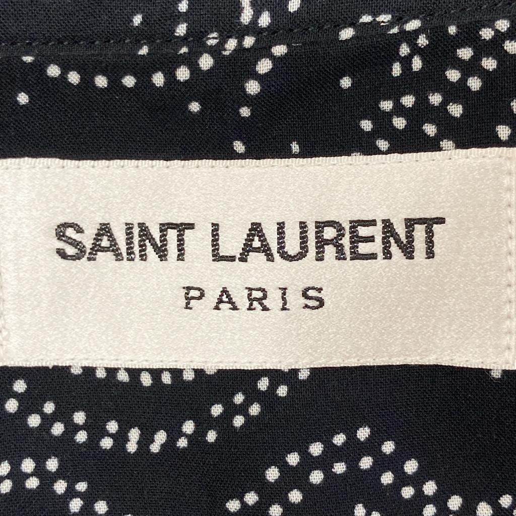 SAINT LAURENT PARIS 2021 Floral Rayon Shirt 686551 tops 40 blackUsed
