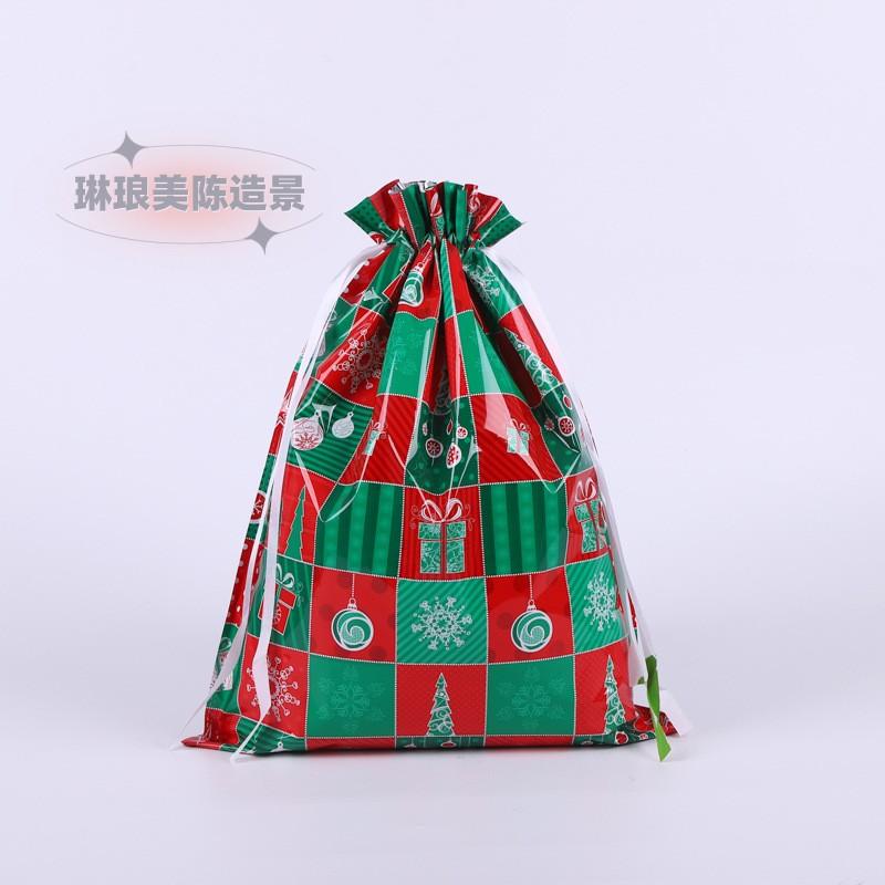 50pcs Christmas Creative Gift Bags Kindergarten Children's Drawstring Aluminum Foil Packaging Bag Gift Candy Storage Bags