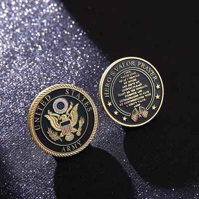 Veteranenmedaillen: Metall-Gebetsmünzen mit Punktmalerei im amerikanischen Stil