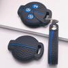 Soft Silicone Remote Key Case for Smart Fortwo Forfour Roadster City Coupe City with Keychain Honeycomb Texture Shockproof Car Remote Key Sleeve
