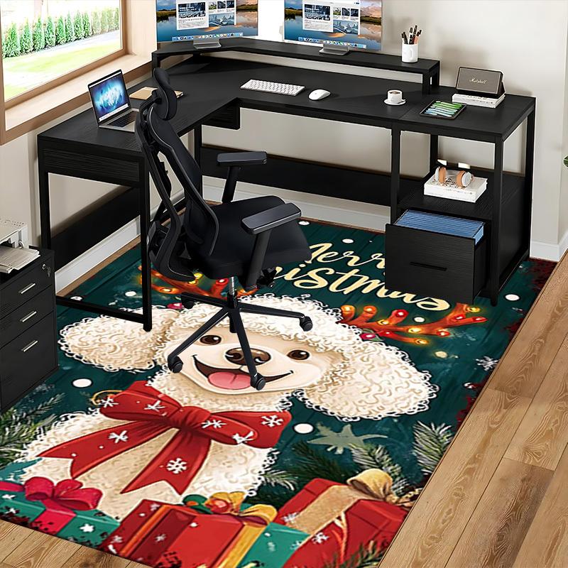 Christmas Anime Cartoon Design Chair Mat Non-Slip Carpet for Office Home Decoration Living Room Bedroom Game Room Dormitory Gift.R065