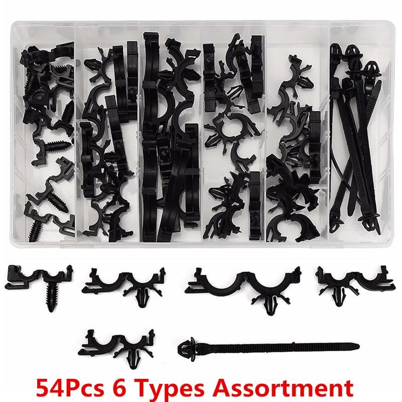 

54Pc Assortments Car Retainer Mould Harness Wire Loom Routing Wire Harness Clips