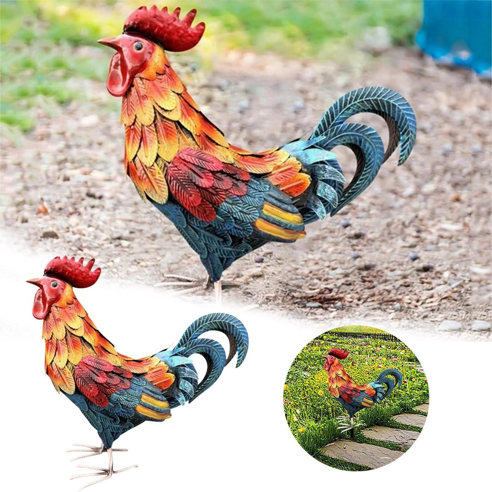 Статуя петуха из смолы в патриотическом стиле, домашний садовый декор, скульптура, декор петуха One Size