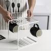 1Pcs Premium Iron Art Cup Holder Stand C Shape Polished Stoving Varnish for Mug Plate Glass Bottle Drying Display Organizer