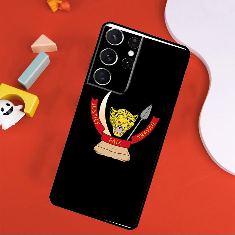 Democratic Republic of Congo Flag Phone Case For Samsung Galaxy S23 S22 S21 Ultra S20 FE Note 20 10 S8 S9 S10 Plus S10e Cover