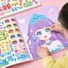 DIY Face Painting Book Featuring Style Doll Design - Dress-Up Game Set Includes Reusable Stickers for Creative Enjoyable Beautiful Facial Art &