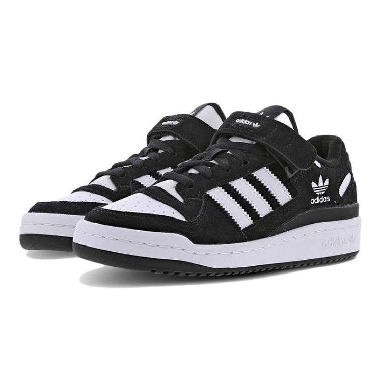 Adidas Originals Forum Low Langlebige Low-Top Skate-Schuhe Kinder-Sneaker Schwarz Weiß GZ3907