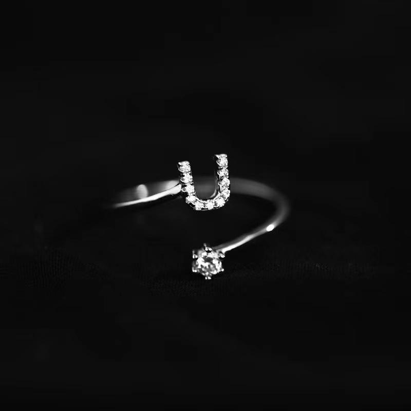 Exquisite Women's 26 Letter Open Ring - European & American Design