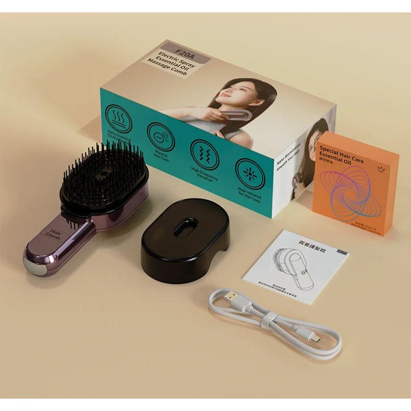 Electric Spray Essential Oil Massage Hair Growth Comb Vibration /NIR/Fog 3 In-1 Scalp Massage Comb Head Scratcher Massager Brush