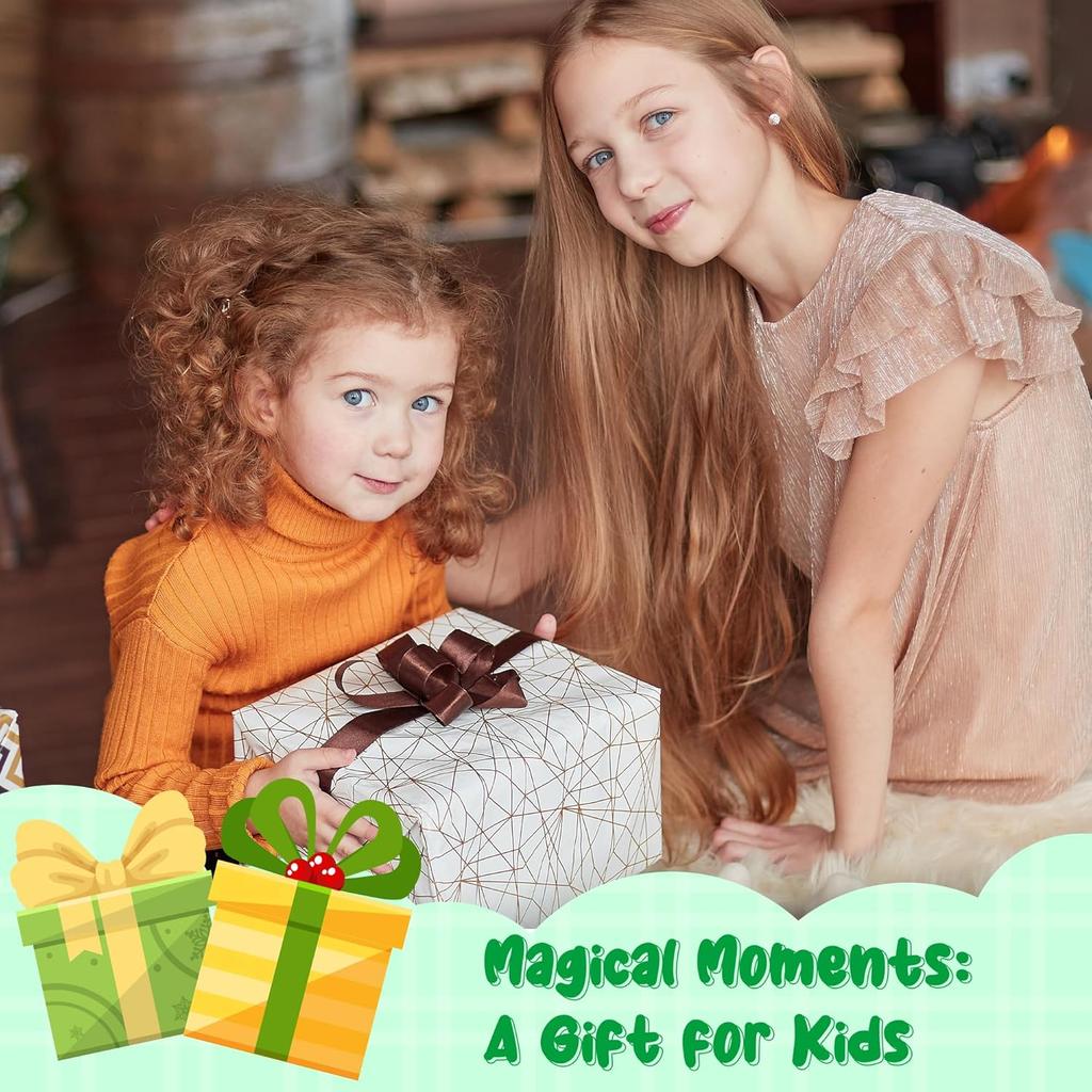 Kid Apron and Chef Hat Set - R HORSE 2Pcs Adjustable Children Green Kitchen Apron, Dress up Role Play Chef Toy Cooking Baking Painting and Training