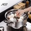 Rust Resistant Cooking Accessory Stainless Steel Expandable Steamer Basket, Adjustable Folding Insert with Sustainable Kitchen Food Strainer