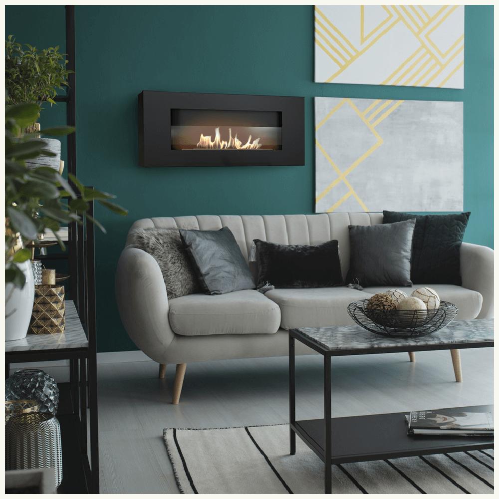 Nástěnný bioetanolový krb DELTA FLAT TÜV se sadou zasklení