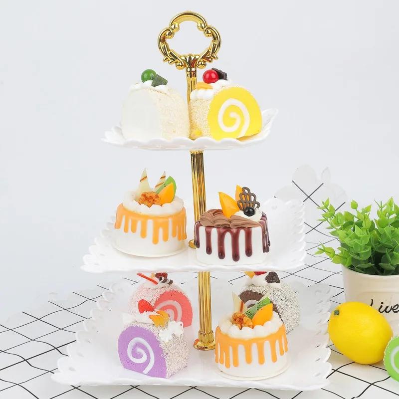 Detachable Cake Stand Plate Wedding Birthday Party Pastry Cupcake Fruit Plate Dishes and Plates Sets Ceramic Plate Sushi Rack