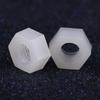 100 Pcs M2M8 Nylon Hex Nut Metric Thread Hexagon Fastener Professional Hardware White(M3)