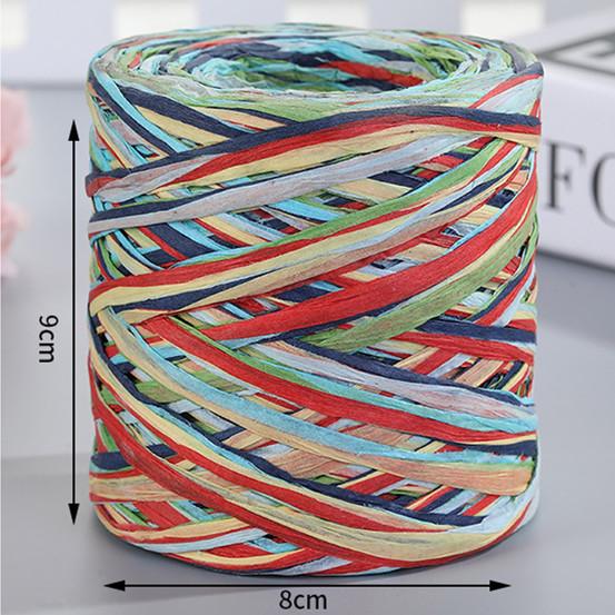 200M Natural Raffia Straw Yarn For Knitting Crocheting Paper Threads Friendly Paper Yarn DIY Handmade Summer Sunhat Beach Bag