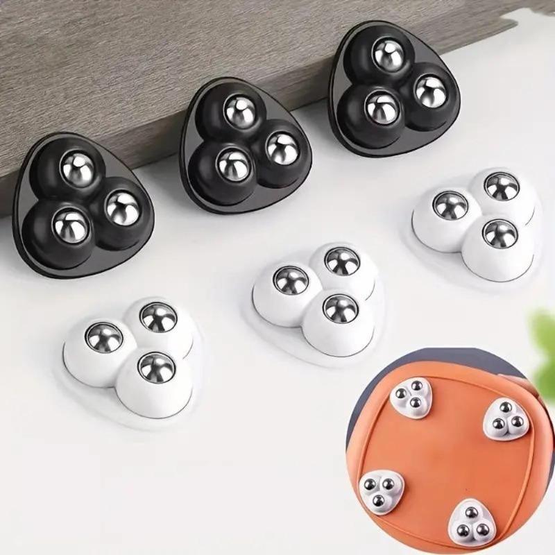 Mini Self Adhesive Caster Wheels Universal Stainless Steel Swivel Wheel 360° Rotation Pulley for Furniture Cabinet Trash