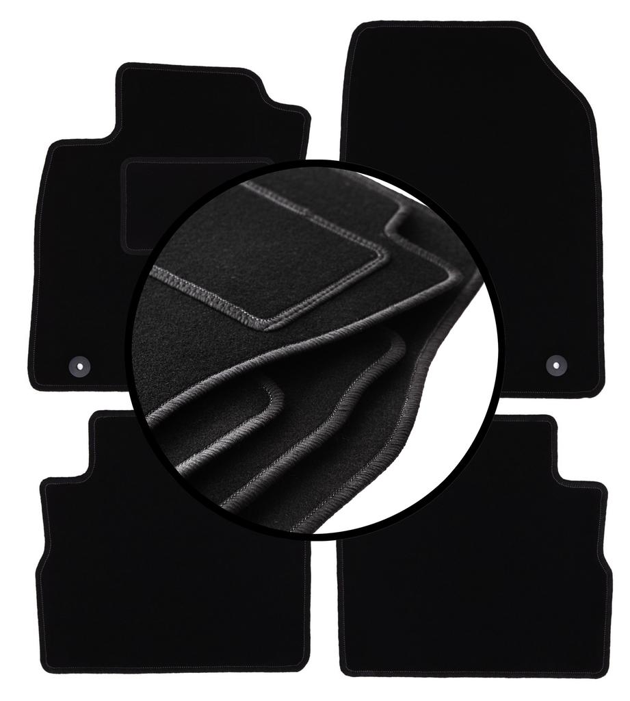 Complete Set of Velour Floor Mats For: Opel Vectra C Station Wagon (2003-2008)