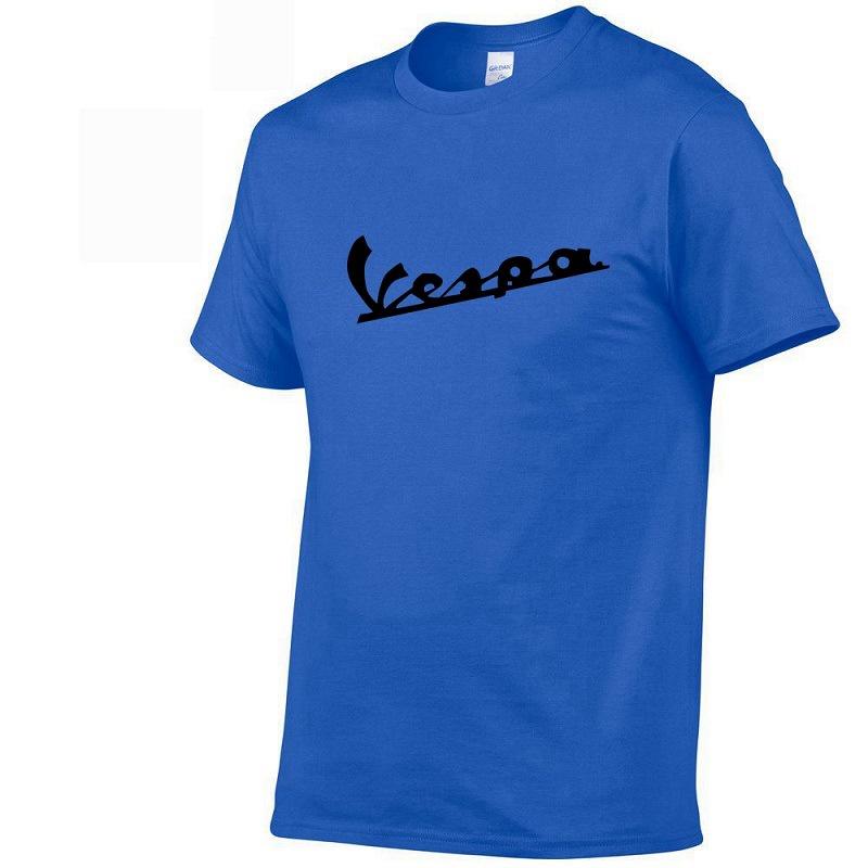 Shirt 2017 Men Funny Vespa Tshirt 100 Cotton Summer Short Sleeve Round