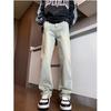 JYL Men's Straight Jeans  Spring Vintage Versatile Loose Wide-Leg Denim