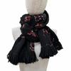 Great LOUIS VUITTON Scarf Escharp Giant Monogram Jungle black wool Women M76345 Used