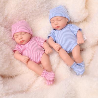 19 cm Kind Reborn Puppe Mini Simulation Ganzkörper Weiche Gummi Emaille Puppe Mädchen Geschenk Puppe Puppe