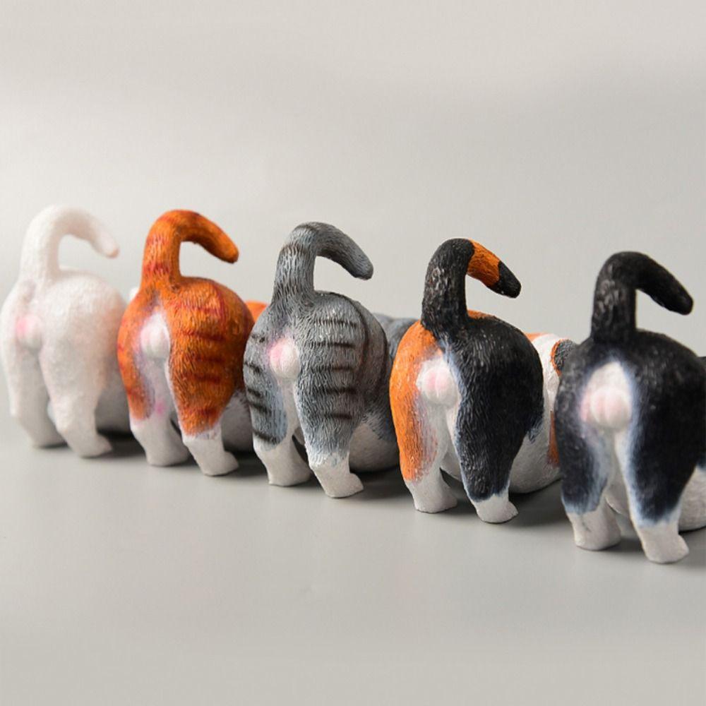 Home Decoration Cartoon Figurine Funny Cat Desktop Decoration New Animal Figurine  Home