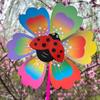1Pcs Cartoon Flower Shaped Insect Handheld Windmill Home Garden Decoration Wind Spinner Whirligig Yard Decor Outdoor Kid Toy