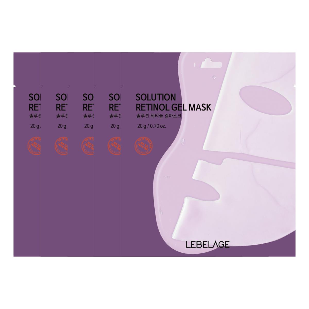 LEBELAGE Solution Retinol Gel Mask Youthful Radiance Smooth Skin 20g [5 Sheets]
