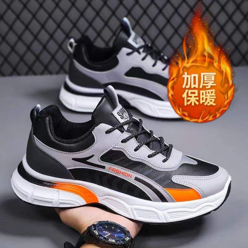 Autumn Winter Trendy Sneakers Men Platform Running Shoes Outdoor Warm Wear-resistant Casual Sneakers Fashion Shoes for Men