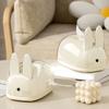 Creamy Style Rabbit Tissue Box Large Capacity Paper Holder Modern Napkin Paper Case  Desktop