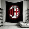 Ac Milan Crest Emblem Threepiece Set 1 Duvet Cover 2 Pillowcase Without Core Soft And Comfortable Christmas Birthday Gift