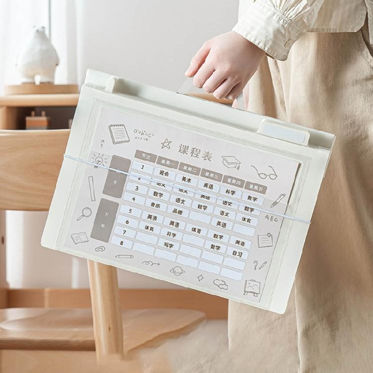 Wall Hanging File Organizers Expandable File Folder with Handle 6 Pocket Expanding Document Bag Portable Filing Folder