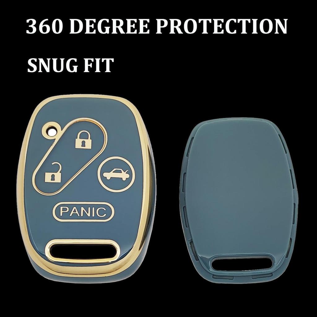 TPU Key Fob Cover Fit for Honda 2003-2012 Accord 2006-2013 Civic EX 2009-2015 Pilot 2005-2006 CR-V Key Fob