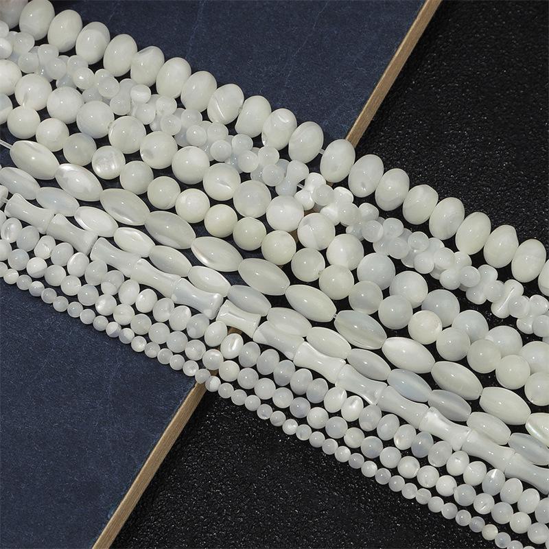 Seashell Bamboo Bead Jewelry Collection: Versatile Handmade Bracelet, Necklace & Earrings Accessories.