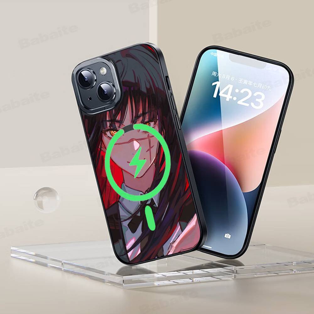 

Asa Mitaka Chainsaw Man Anime Manga For Magsafe Magnetic Phone Case For IPhone 17 16 15 14 13 12 11 Plus Pro Max PC+TPU Cover iPhone 15 pro