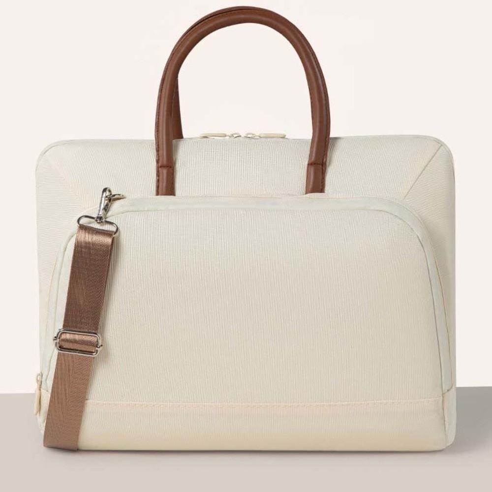 Shoulder Strap Business Laptop Bag with Handle Solid Color Portable Laptop Bags Simple Briefcase Laptop Shoulder Bag Travel